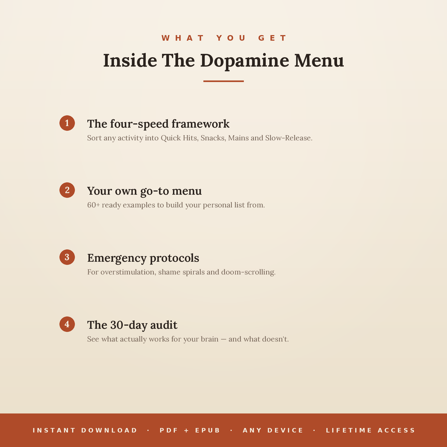 The Dopamine Menu