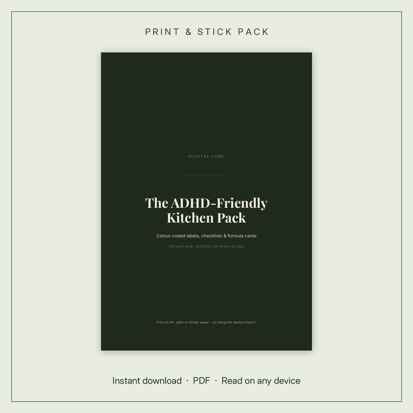 The ADHD-Friendly Kitchen Pack (Printables)
